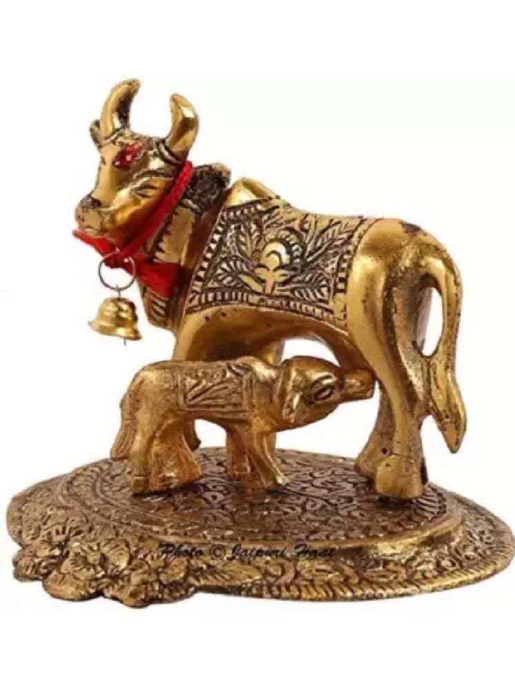     			Shri Astha Vinayak Brass Kamdhenu Cow Idol ( 10 cm )