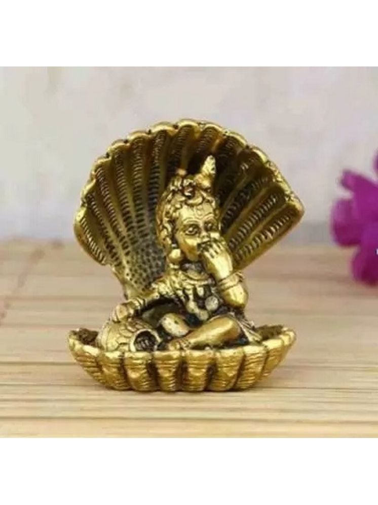     			Shri Astha Vinayak Brass Lord Krishna Idol ( 6 cm )