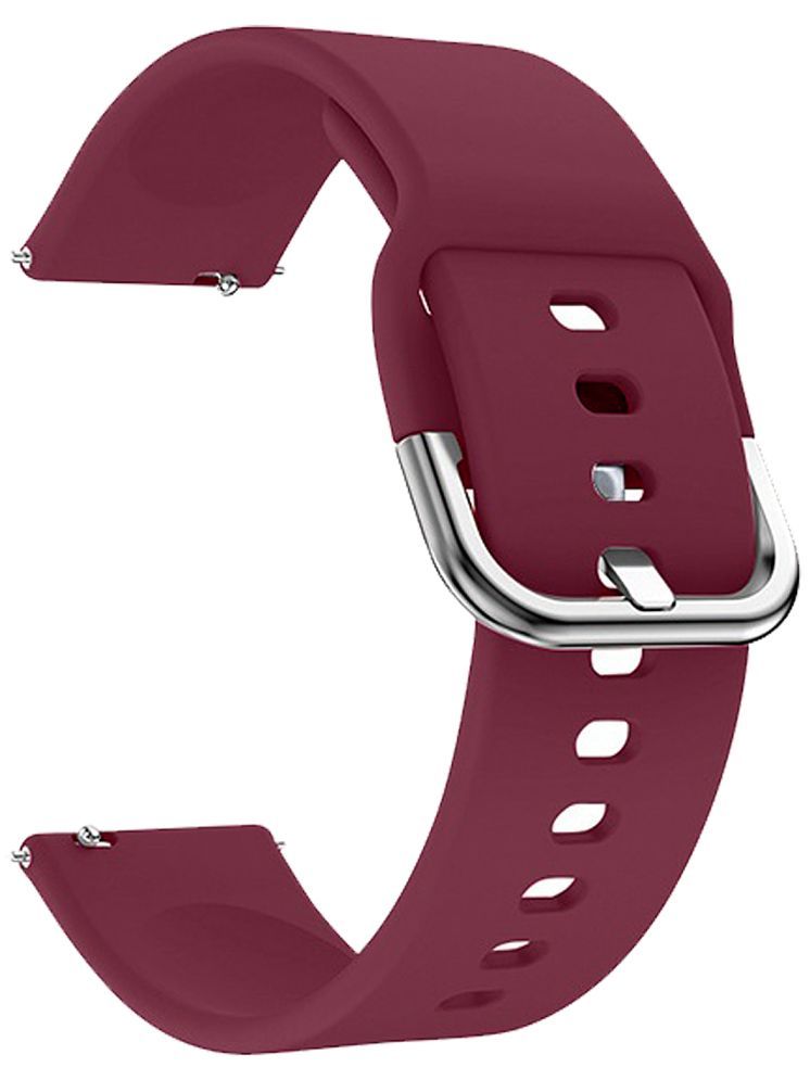     			ACM Watch Strap Silicone Belt compatible with Timex Iconnect Calling Max Smartwatch Sports Hook Band Burgundy Purple