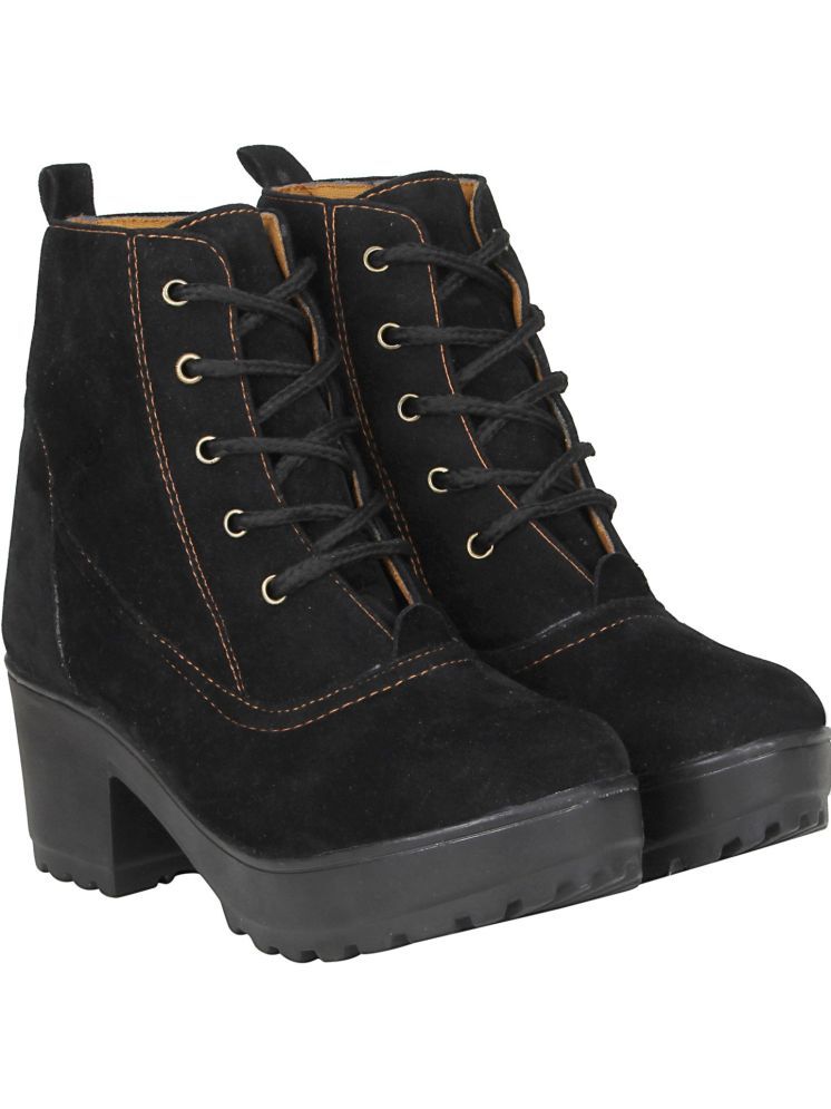     			Fashimo Black Women's Ankle Length Boots