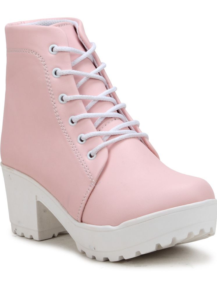     			Fashimo Pink Women's Ankle Length Boots