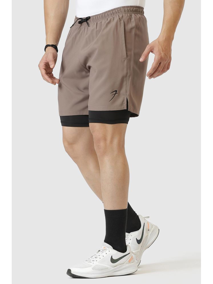     			Fuaark Bronze Polyester Men's Gym Shorts ( Pack of 1 )