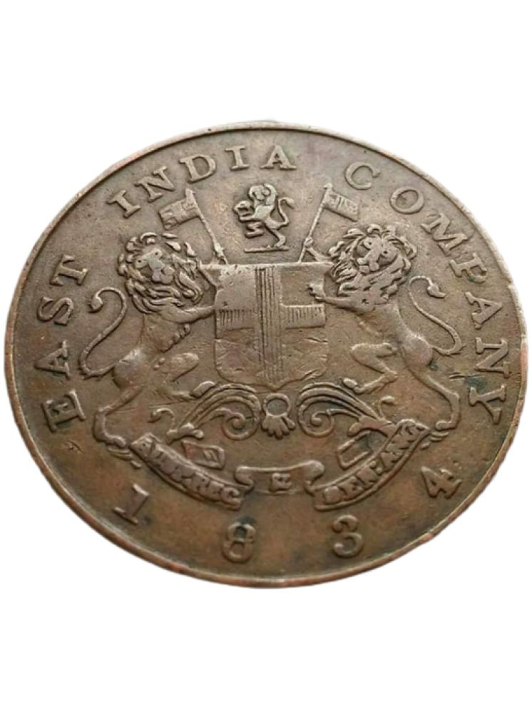     			HALF ANNA 1835 EAST INDIA COMPANY