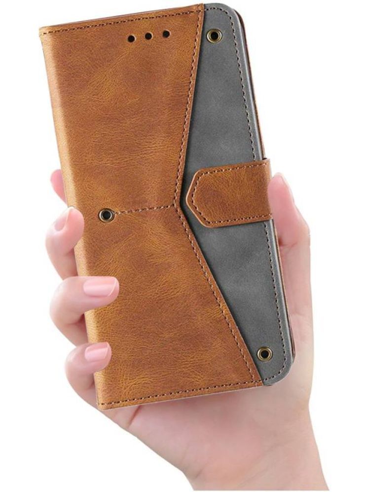     			Masque Brown Flip Cover Artificial Leather Compatible For Vivo Y20G ( Pack of 1 )