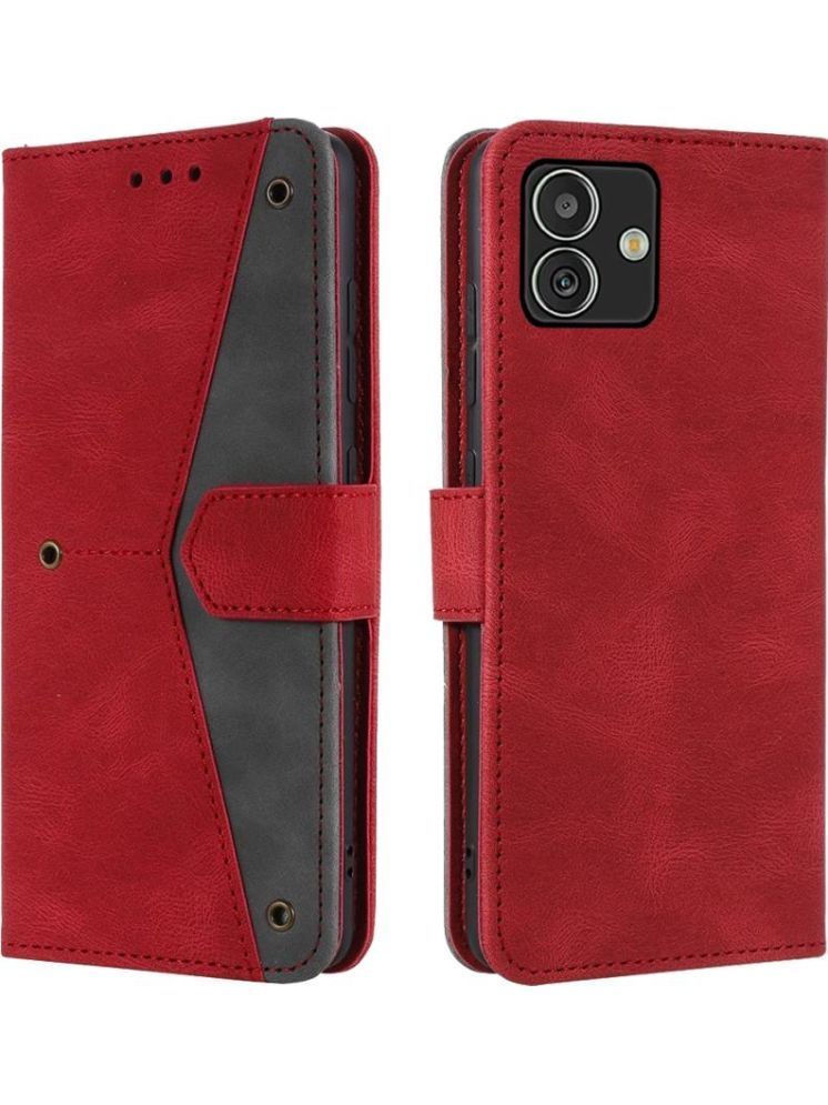     			Masque Red Flip Cover Artificial Leather Compatible For Samsung Galaxy M13 5g ( Pack of 1 )