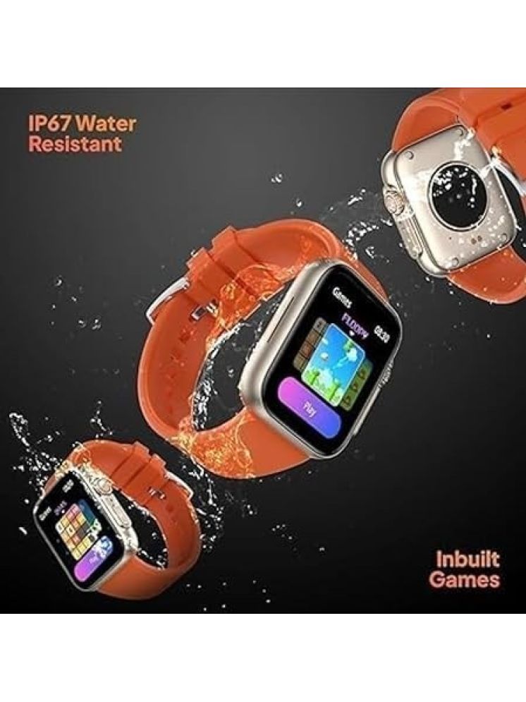     			OCEAN THREEZ AMOLED BT Calling Rubber Upto 1-2 days Smart Watch Orange