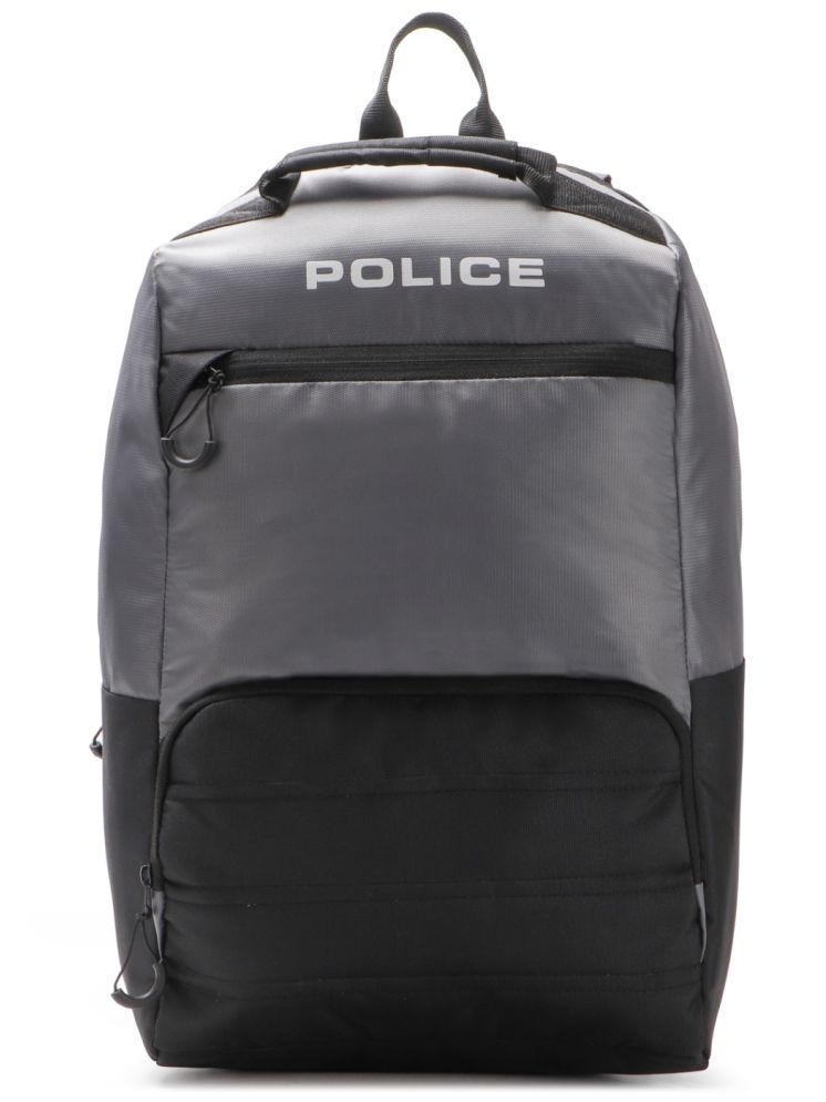     			POLICE. Grey Nylon Backpack ( 26 Ltrs )