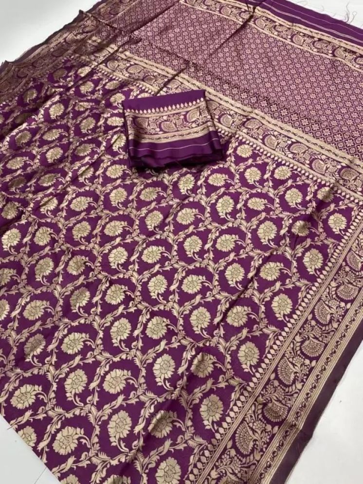     			Samai Pack of 1 Silk Woven Saree With Blouse Piece ( Wine )