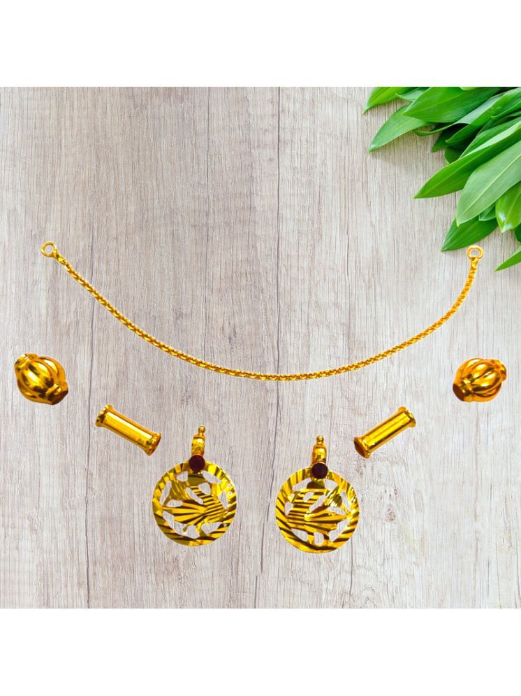     			TGS GOLD COVERING Gold Pendant set ( Pack of 1 )