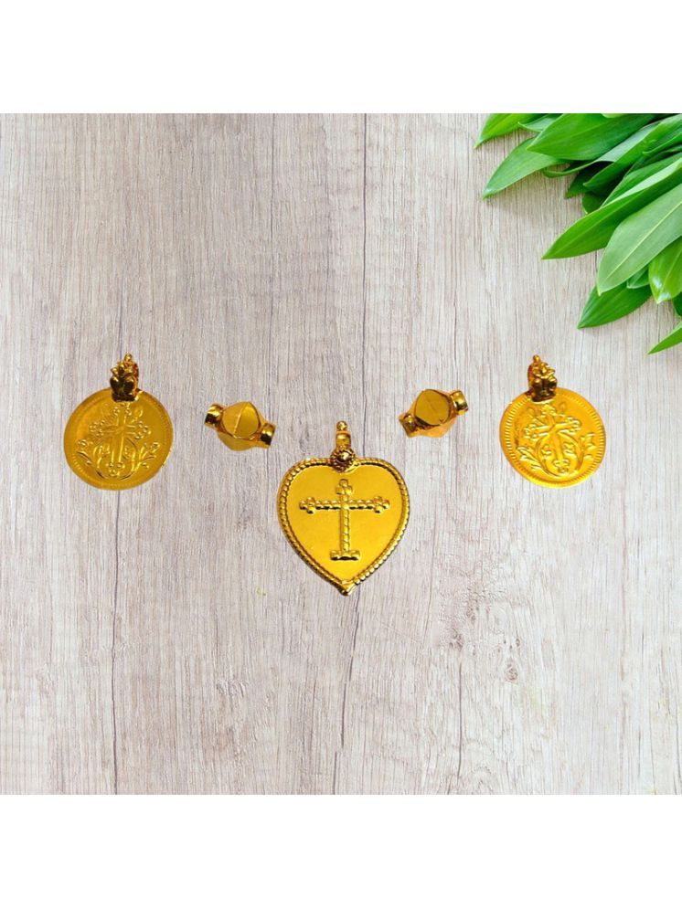     			TGS GOLD COVERING Gold Pendant set ( Pack of 1 )