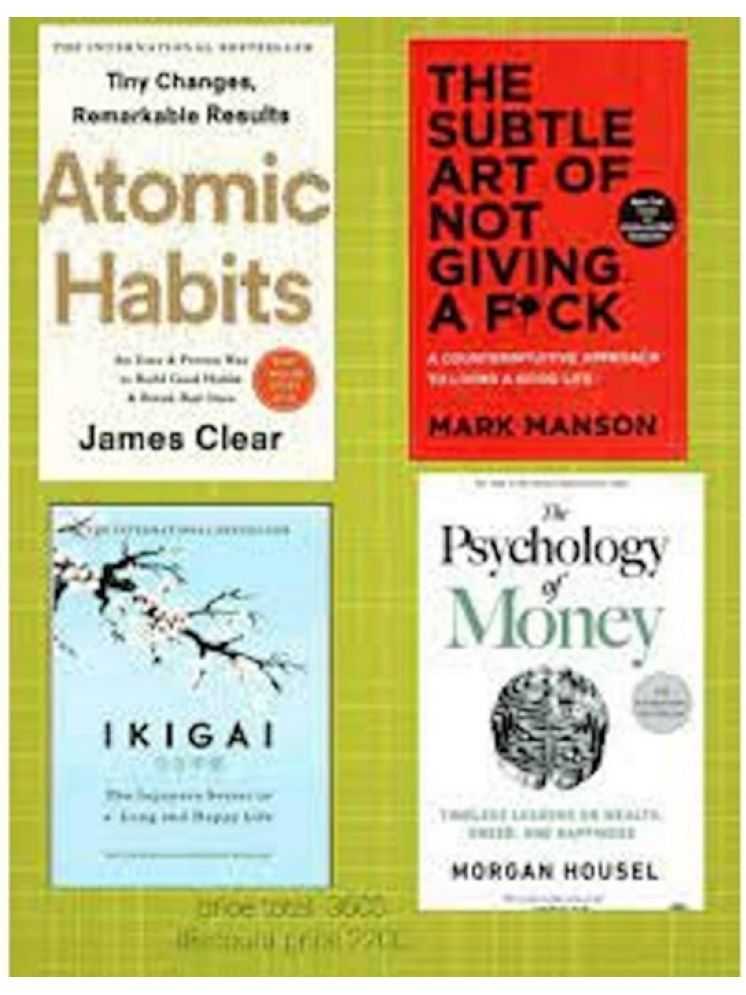     			The Psychology Of Money+Ikigai+The Subtle Art Of Not Giving+Atomic Habits