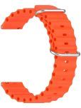 ACM Watch Strap Silicone Smart Belt compatible with Timex Iconnect Calling Max Smartwatch Classic Band Orange