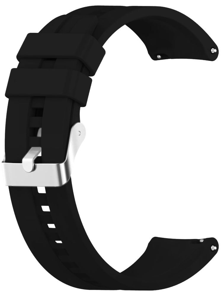     			ACM Watch Strap Silicone Belt compatible with Maxima Max Pro Apex Smartwatch Classic Band Black