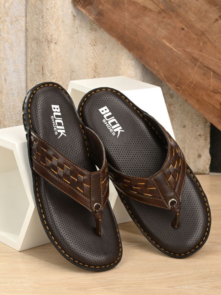     			Bucik Brown Men's Daily Slipper