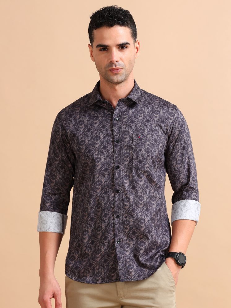     			Cool Colors 100% Cotton Slim Fit Printed Full Sleeves Men's Casual Shirt - Camel ( Pack of 1 )