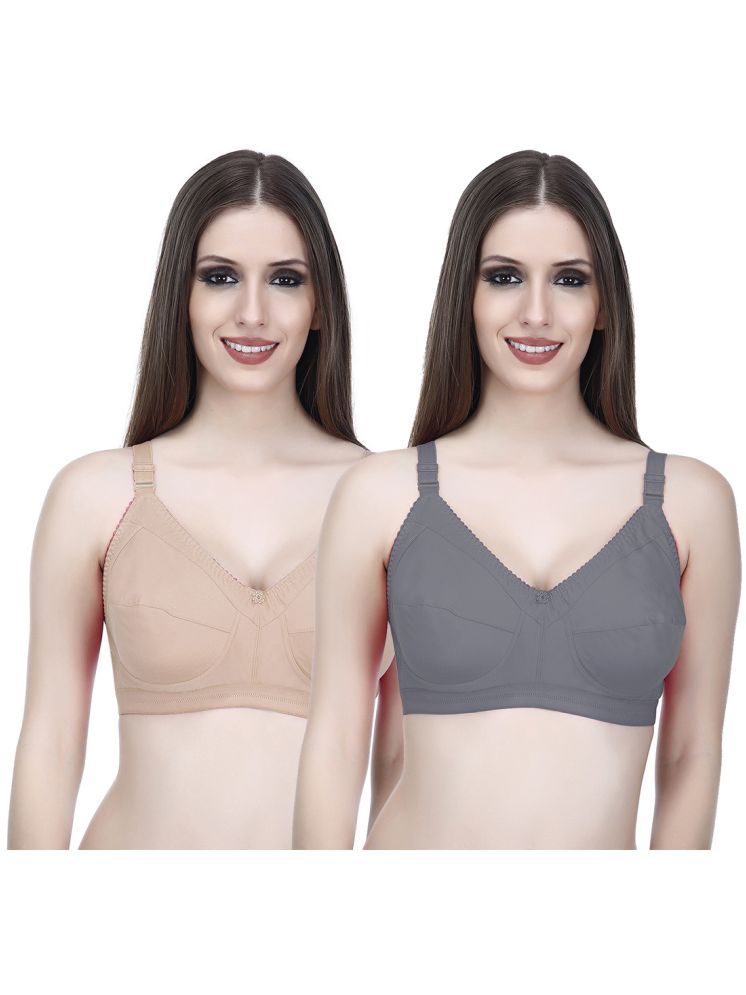     			Elina Pack of 2 Cotton Non Padded Minimizer Bra For Women ( Multicolor )