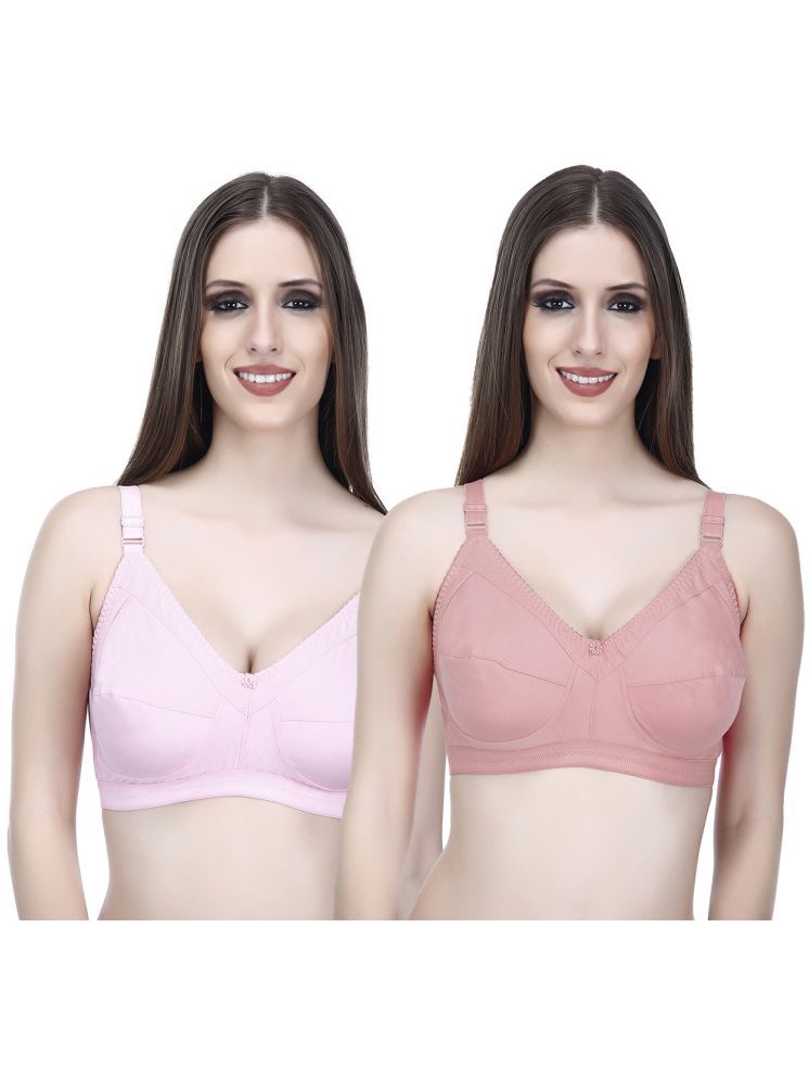     			Elina Pack of 2 Cotton Non Padded Minimizer Bra For Women ( Multicolor )