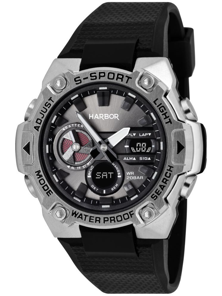     			Harbor Black PU Analog-Digital Men's Watch