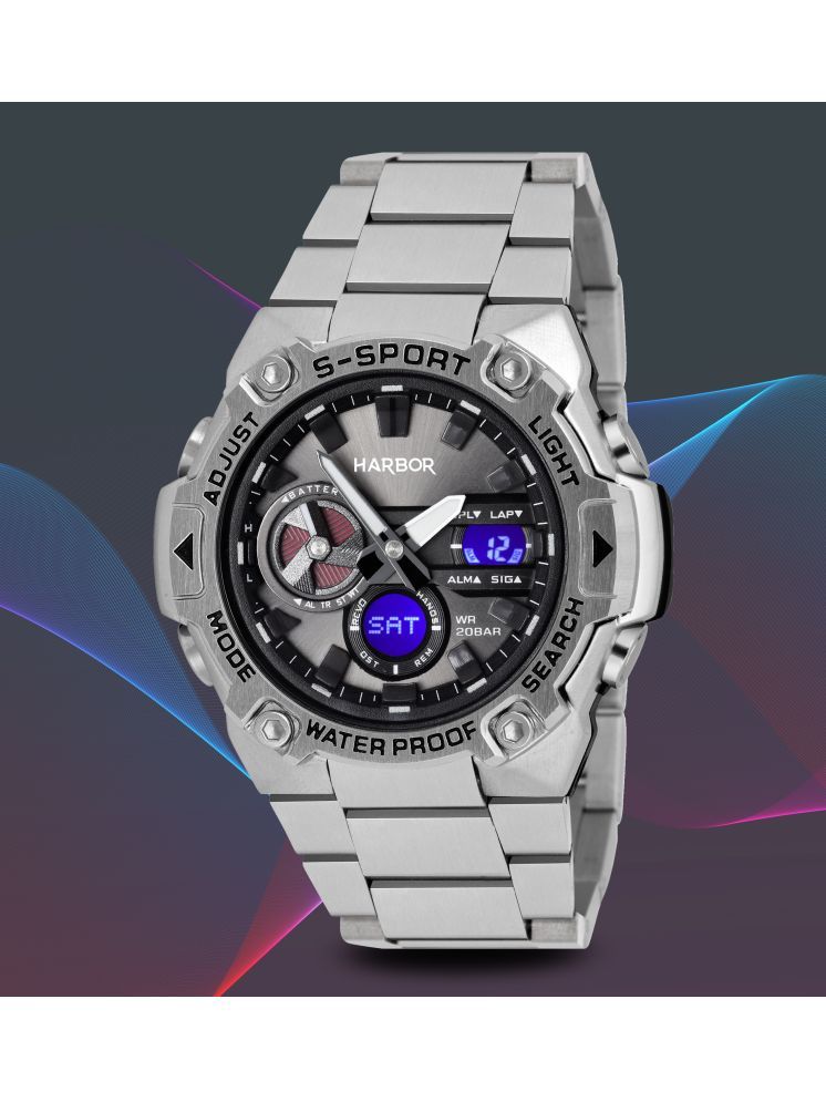     			Harbor Silver Stainless Steel Analog-Digital Men's Watch