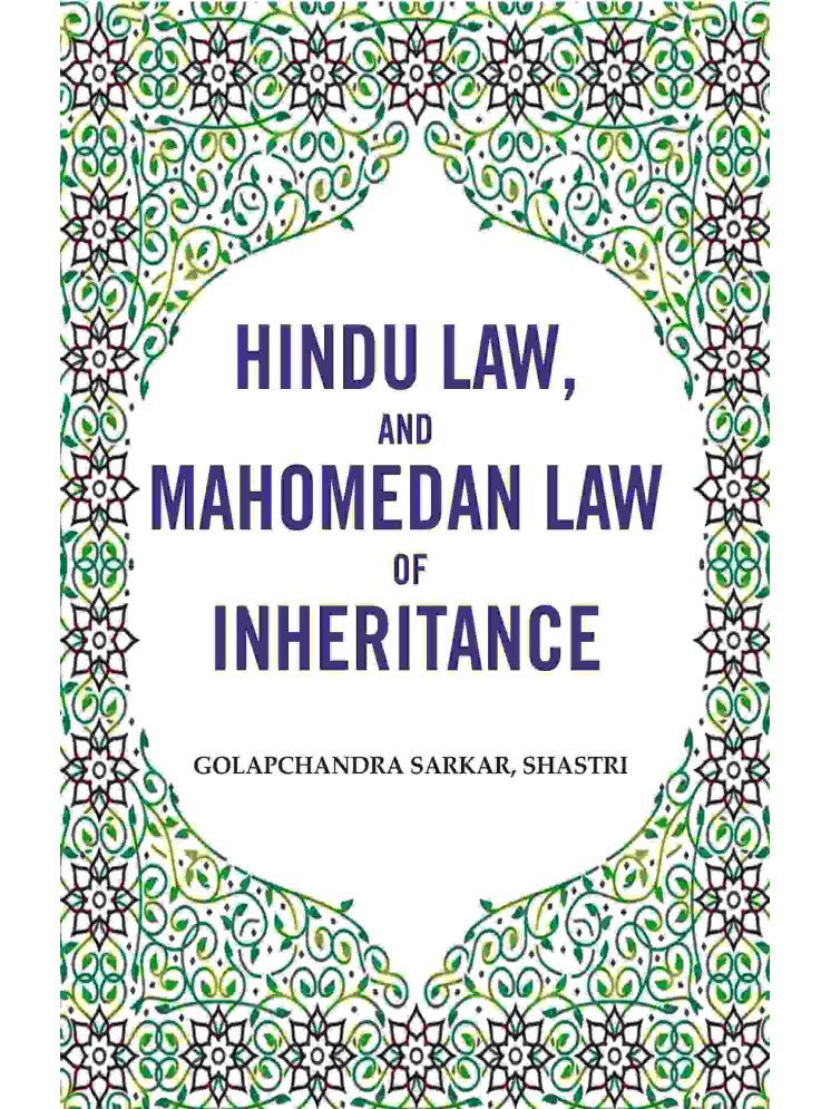     			Hindu law, and Mahomedan law of Inheritance [Hardcover]