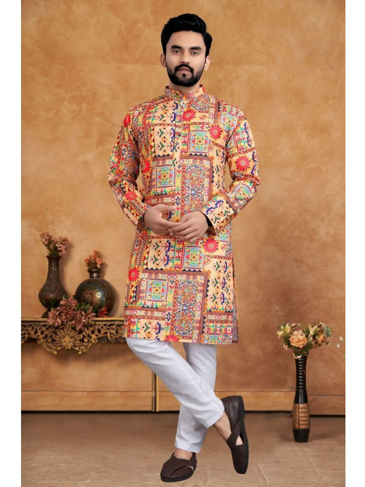     			KIRMESH FASHION Multi Cotton Men's Regular Kurta ( Pack of 1 )