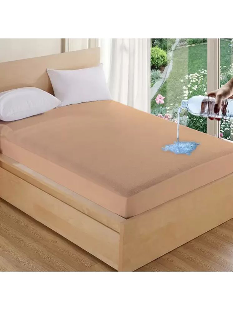     			Luxurious homes Beige Cotton Mattress Cover