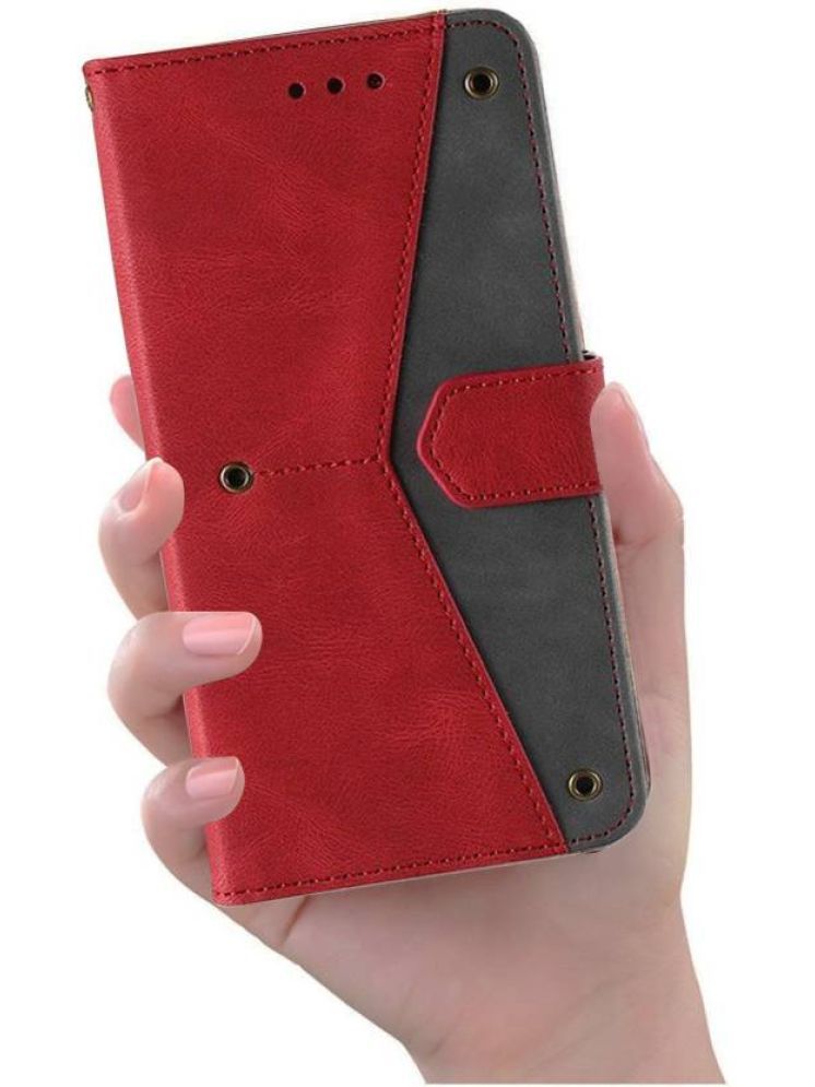     			Masque Red Flip Cover Artificial Leather Compatible For Realme C11 2021 ( Pack of 1 )