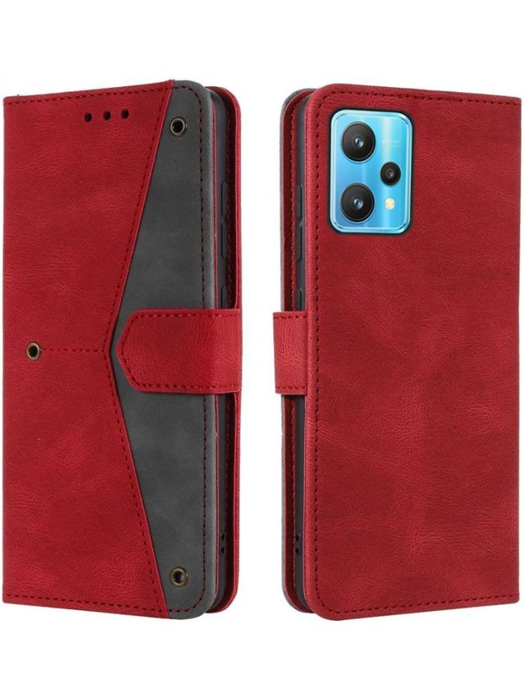     			Masque Red Flip Cover Artificial Leather Compatible For Realme 9 Pro 5G ( Pack of 1 )