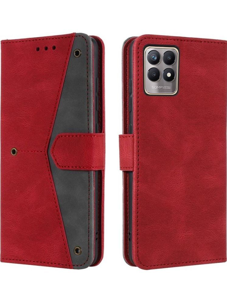     			Masque Red Flip Cover Artificial Leather Compatible For Realme Narzo 50 ( Pack of 1 )