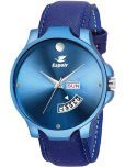 Espoir Blue Leather Analog Men's Watch