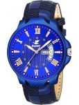 Espoir Blue Leather Analog Men's Watch