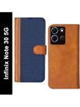 Knotyy Brown Flip Cover Artificial Leather Compatible For Infinix Note 30 5G ( Pack of 1 )