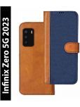 Knotyy Brown Flip Cover Artificial Leather Compatible For Infinix Zero 5G 2023 ( Pack of 1 )