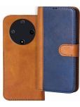 Knotyy Brown Flip Cover Artificial Leather Compatible For Honor X9b 5G ( Pack of 1 )