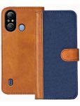 Knotyy Brown Flip Cover Artificial Leather Compatible For Itel A49 ( Pack of 1 )