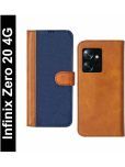 Knotyy Brown Flip Cover Artificial Leather Compatible For Infinix Zero 20 ( Pack of 1 )