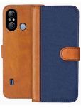 Knotyy Brown Flip Cover Artificial Leather Compatible For Itel A49 ( Pack of 1 )