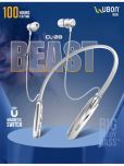 UBON CL 20 BEAST Bluetooth Bluetooth Neckband In Ear 100 Hours Playback Active Noise cancellation IPX4(Splash & Sweat Proof) Silver