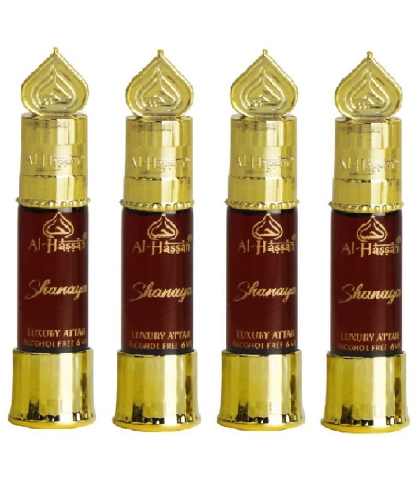     			Al - Hassan Musk Non- Alcoholic Miniature Attar ( Pack of 4 )