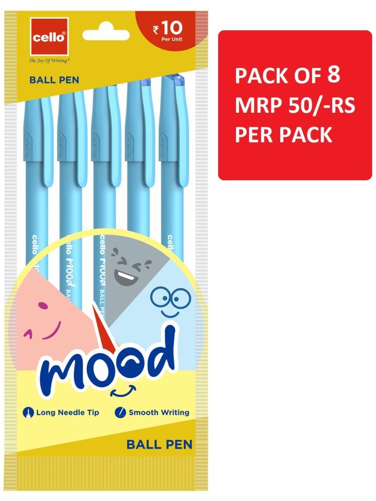     			Cello Mood 5 Ct Ball Pens (Pack of 8)