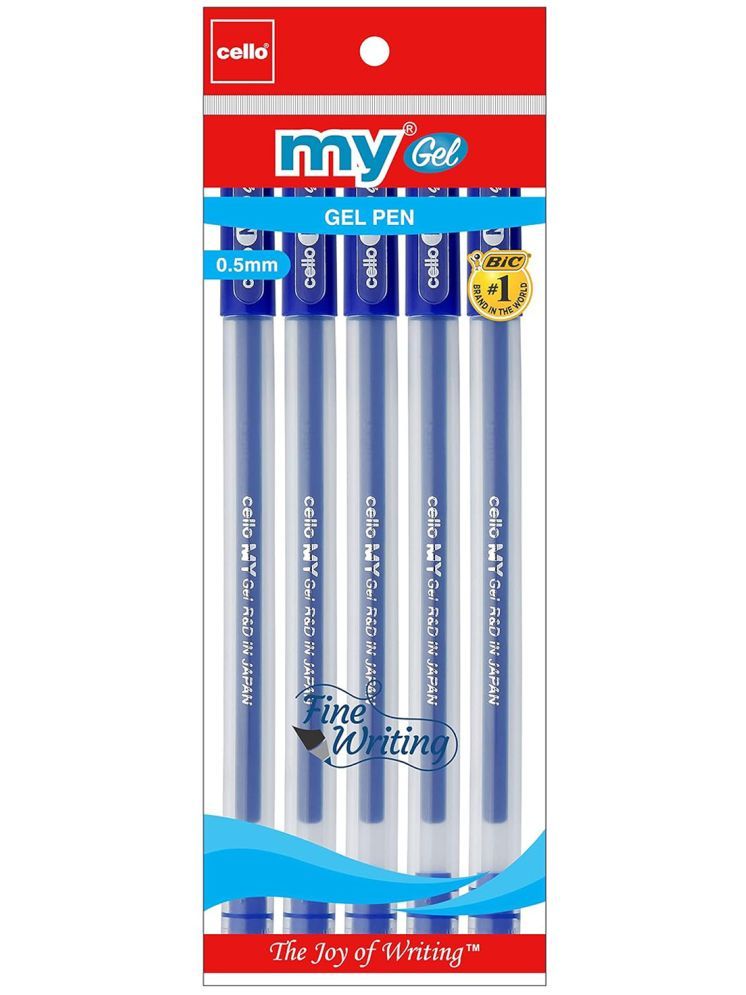     			Cello My Gel Pen 5 Ct  Blue (Pack of 10)