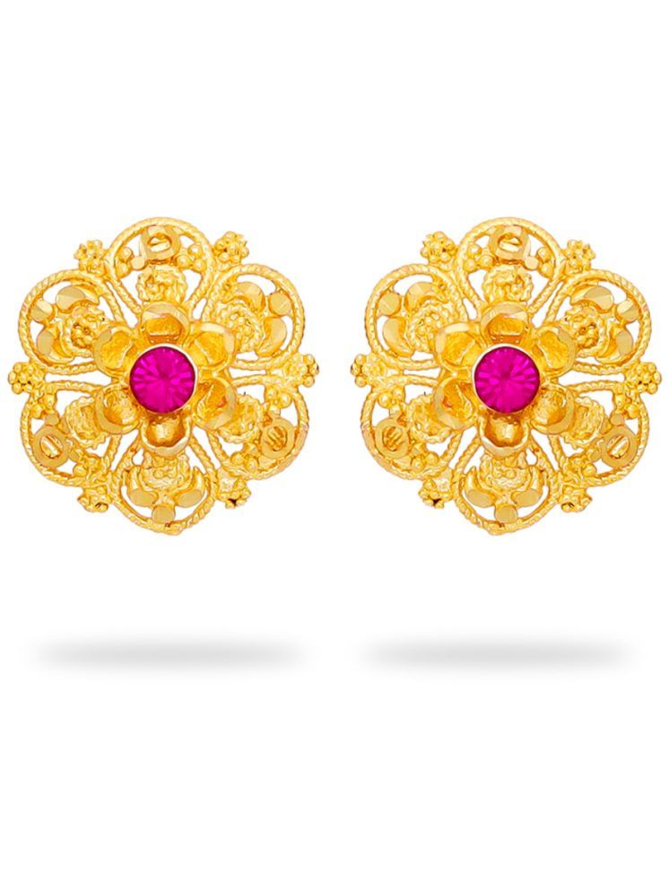     			Drashti Collection Fluorescent Pink Stud Earrings ( Pack of 1 )