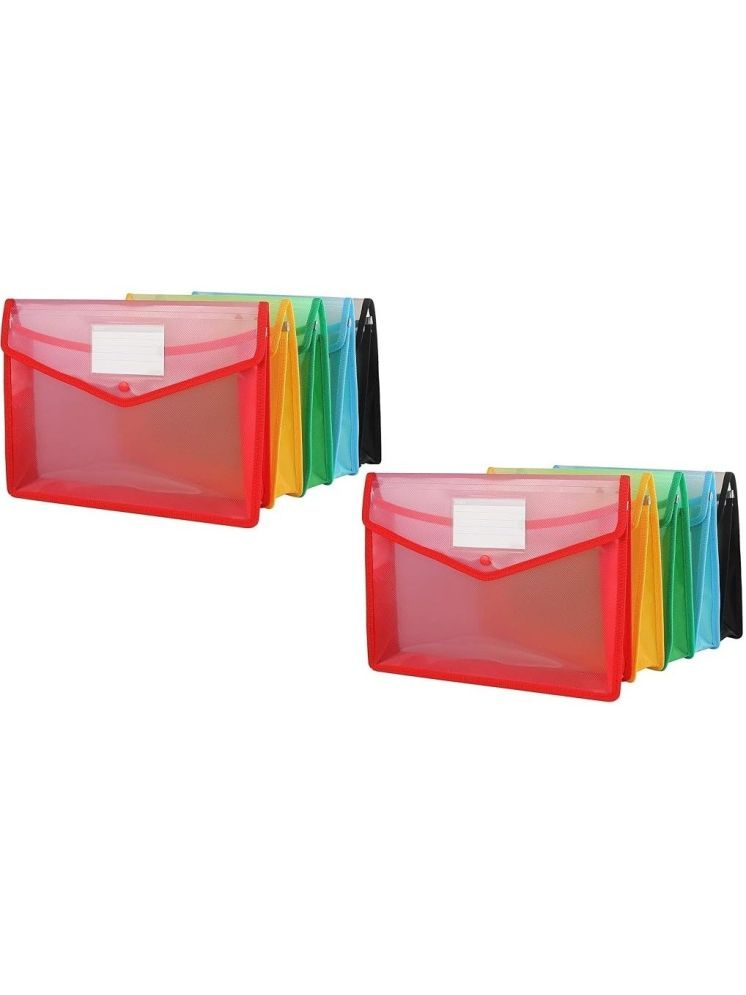     			Eclet Assorted/Multicolour Button Folder ( Pack of 10 )