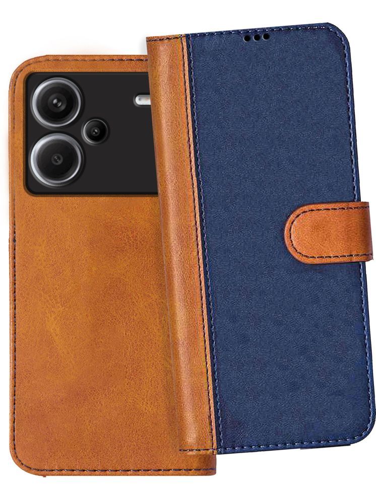     			Knotyy Brown Flip Cover Artificial Leather Compatible For Redmi Note 13 Pro Plus 5G ( Pack of 1 )