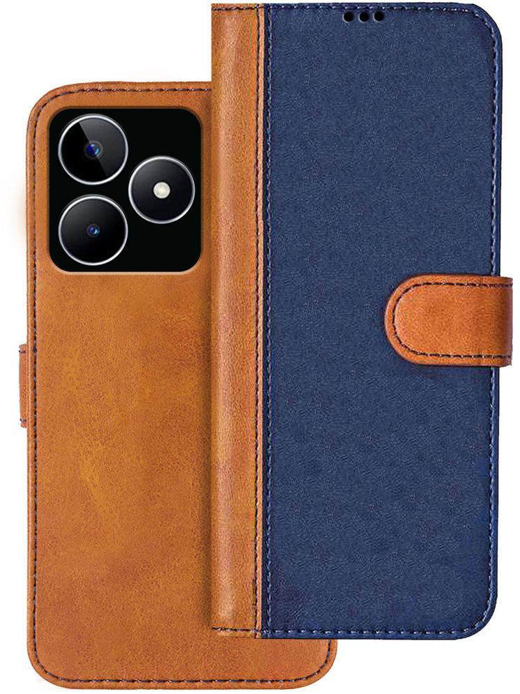     			Knotyy Brown Flip Cover Artificial Leather Compatible For realme C51 ( Pack of 1 )