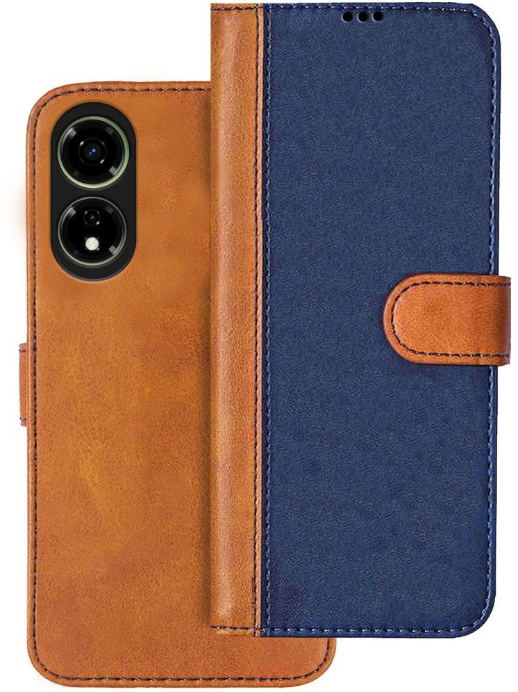     			Knotyy Brown Flip Cover Artificial Leather Compatible For Itel P55 5G ( Pack of 1 )