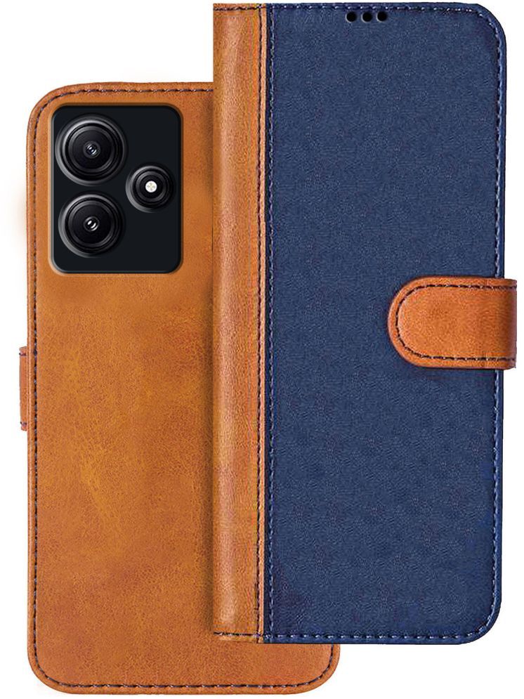     			Knotyy Brown Flip Cover Artificial Leather Compatible For Poco M6 Pro ( Pack of 1 )