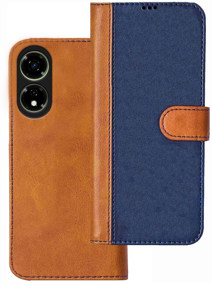     			Knotyy Brown Flip Cover Artificial Leather Compatible For Itel P55 5G ( Pack of 1 )