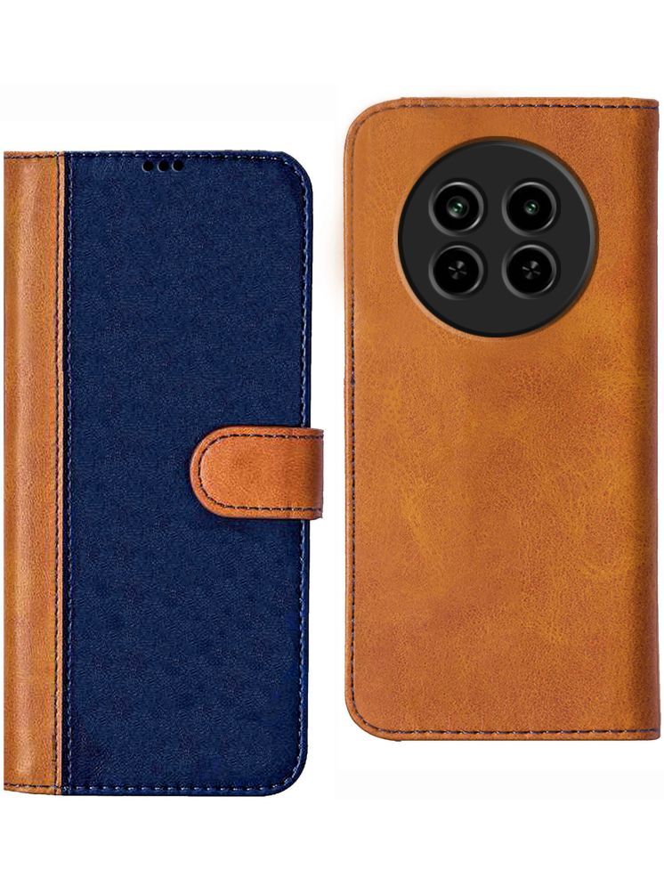     			Knotyy Brown Flip Cover Artificial Leather Compatible For RealMe C65 5G ( Pack of 1 )