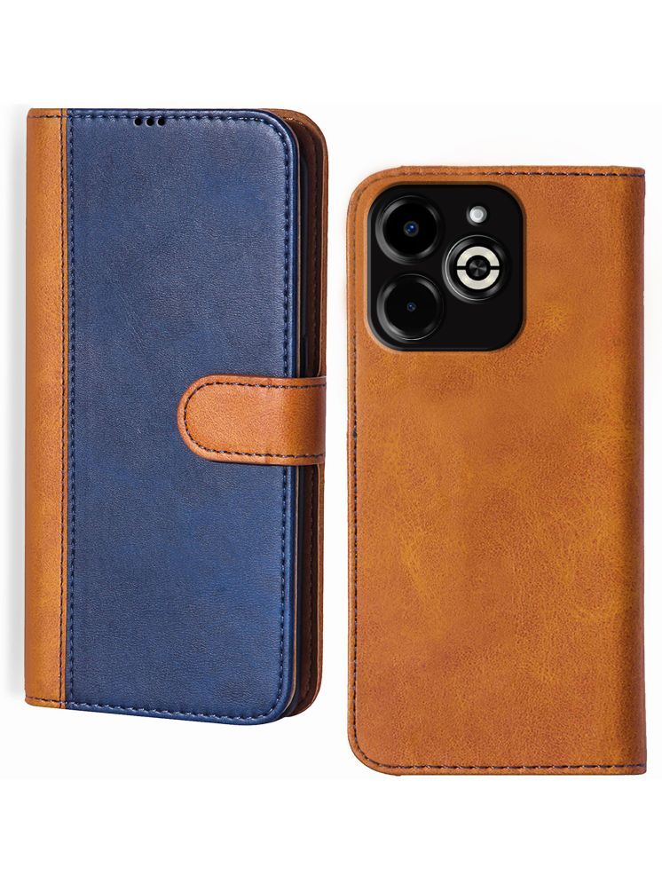     			Knotyy Brown Flip Cover Artificial Leather Compatible For Infinix Smart 8 Plus ( Pack of 1 )